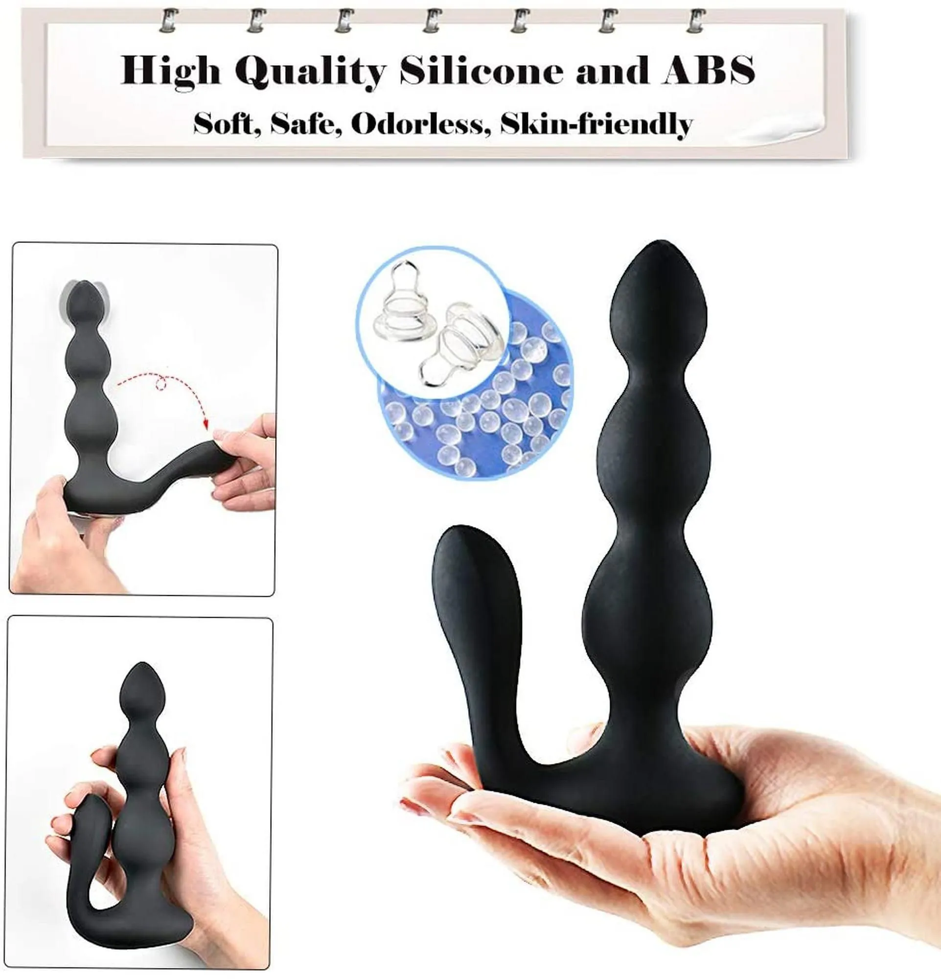 BOYS of TOYS B-Series Cute Anal Beads, чорний — фото 9