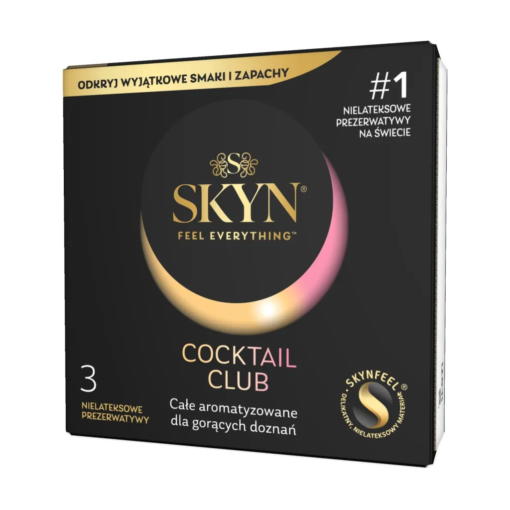 Упаковка презервативів Skyn Cocktail Club з коктейльними смаками