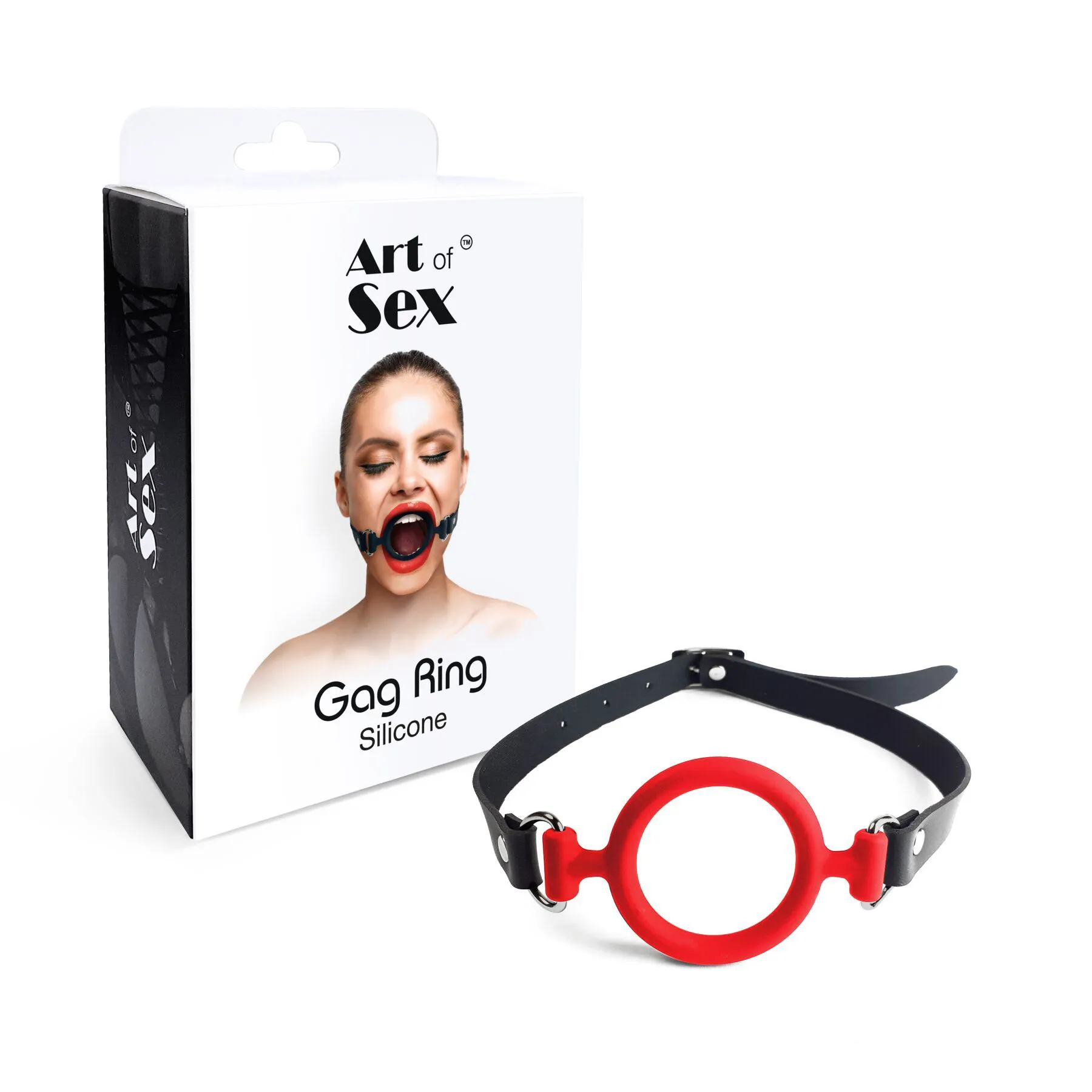 Art of Sex Gag Ring — кляп-розширювач, 40 мм, червоний — фото 3