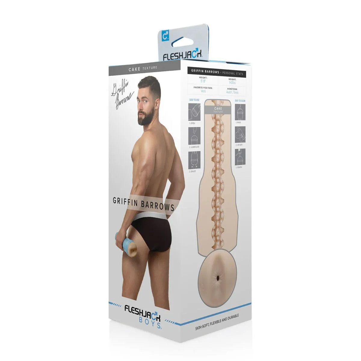Fleshlight Fleshjack Boys Griffin Barrows Cake, тілесний — фото 11