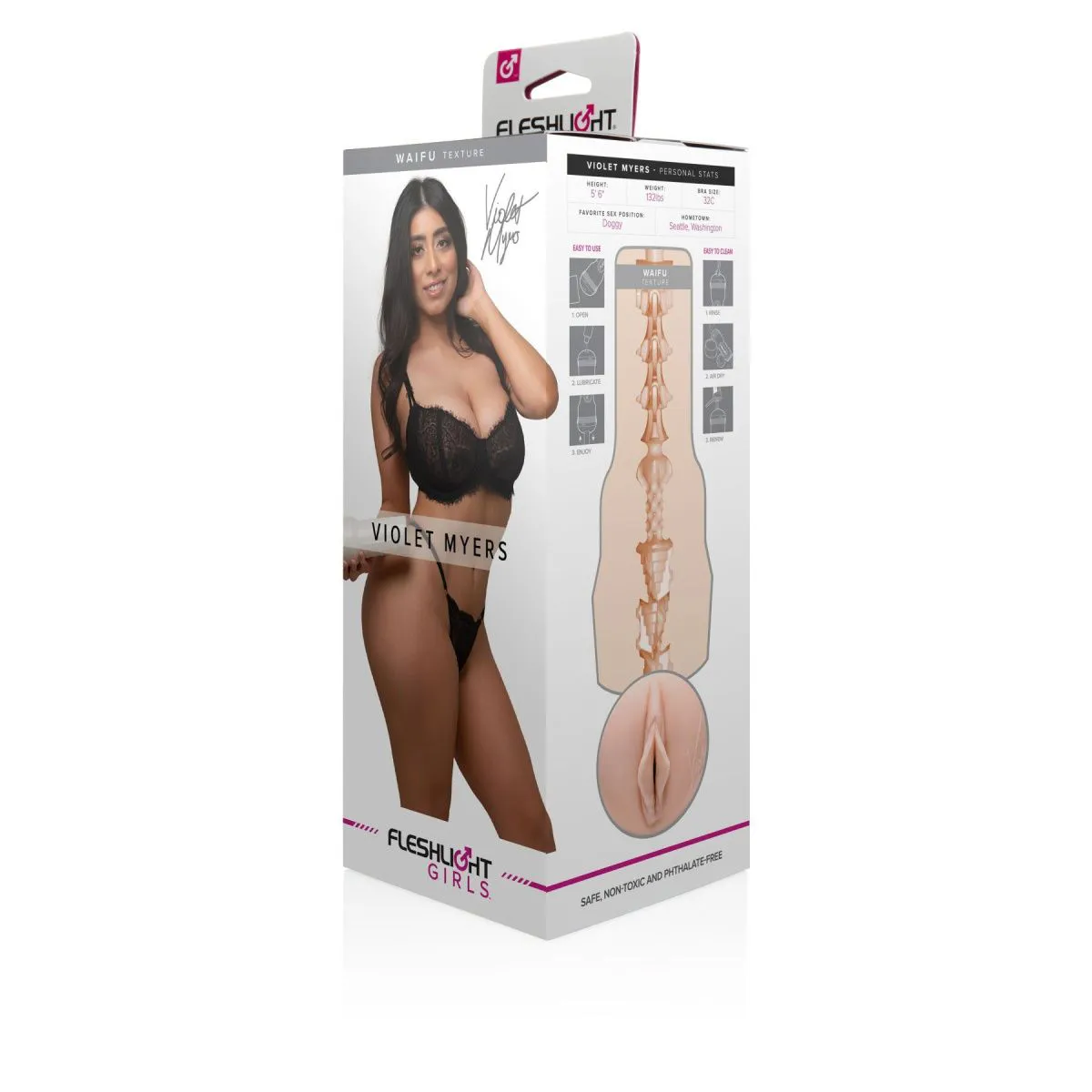 Fleshlight Girls Violet Myers Waifu, тілесний — фото 10