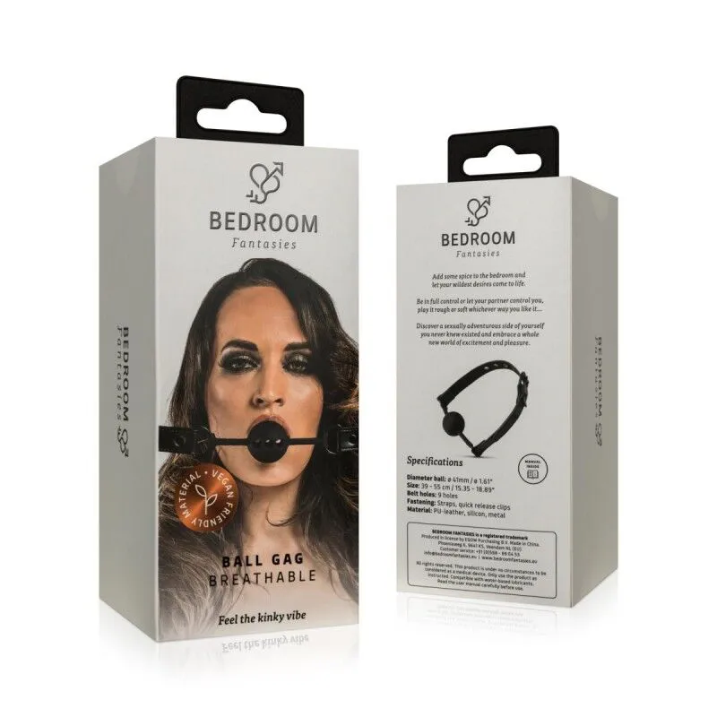 Bedroom Fantasies Ball Gag Breathable, чорний — фото 8