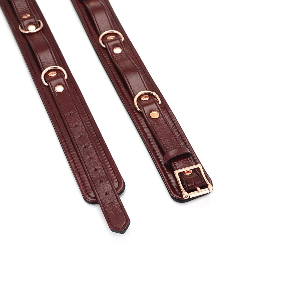 Liebe Seele Wine Red Thigh Cuffs, винно-червоний — фото 4