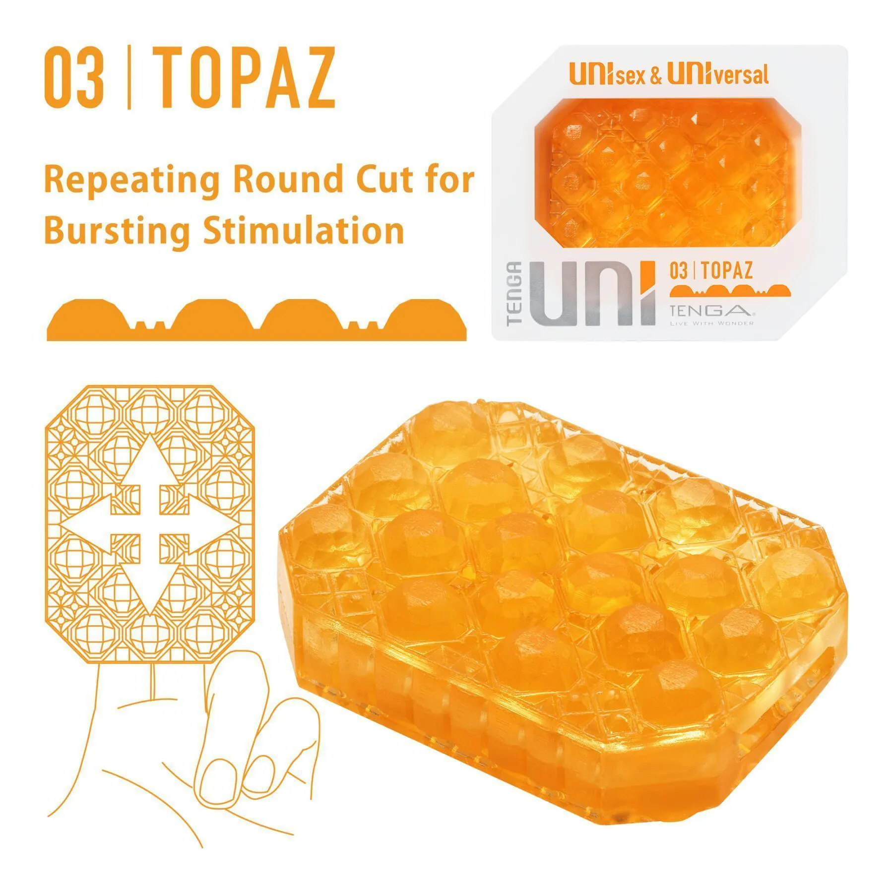 Tenga UNI Topaz, помаранчевий — фото 2