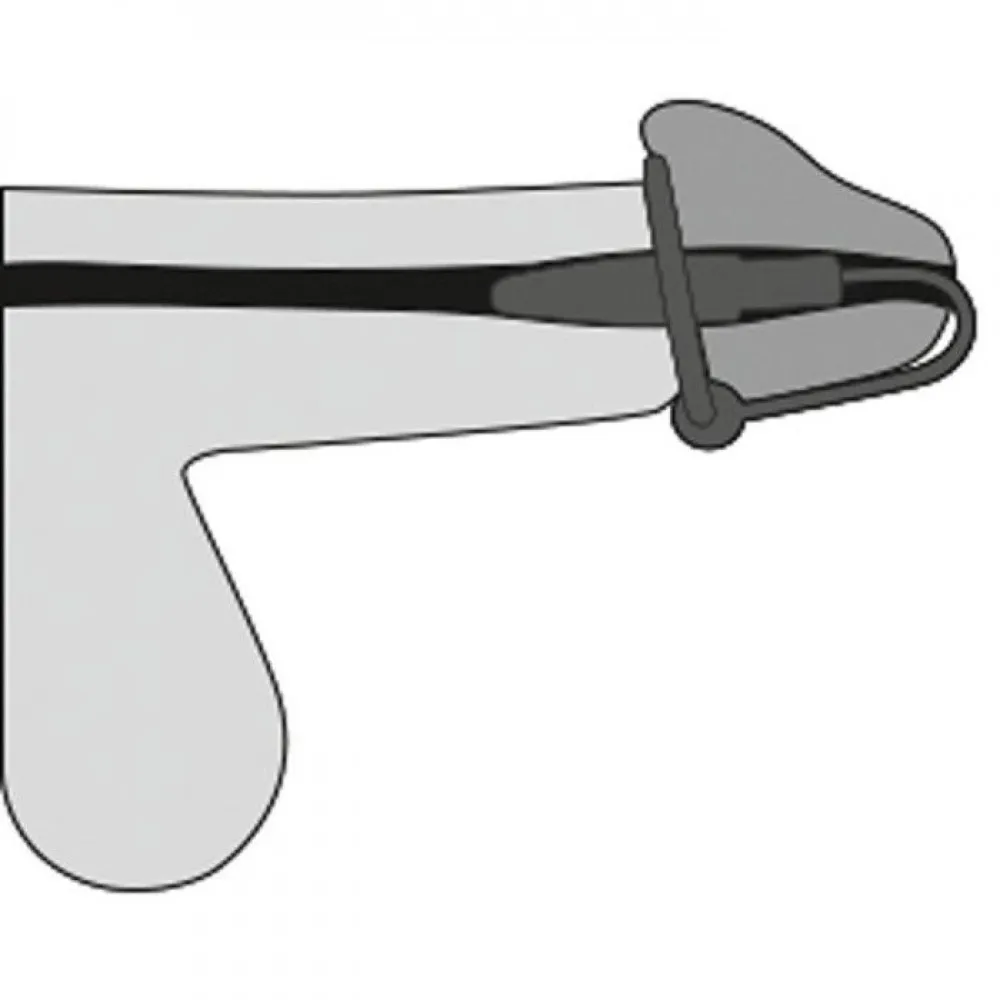 Orion Penis Plug With Silicone Glans Ring, фіолетовий — фото 3