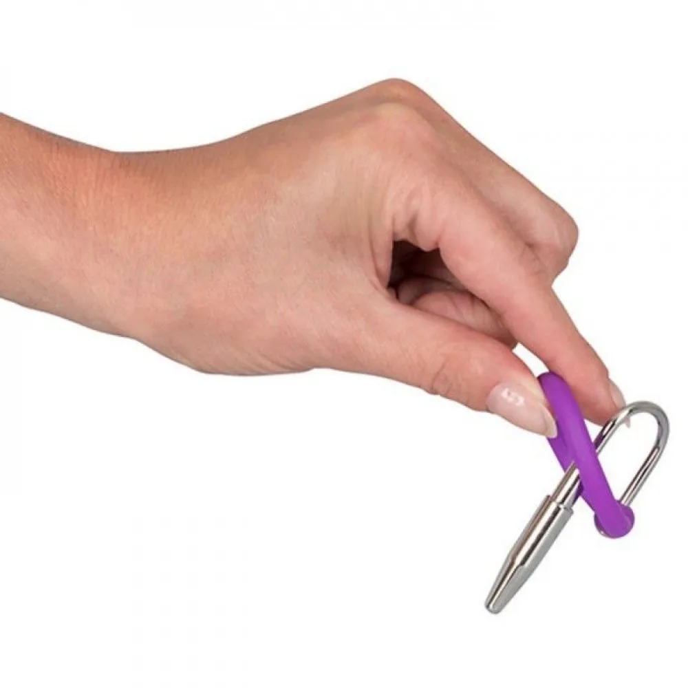 Orion Penis Plug With Silicone Glans Ring, фіолетовий — фото 2
