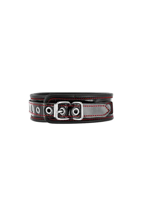 Fetish Tentation Premium Patent Leather Choker, чорний — фото 2