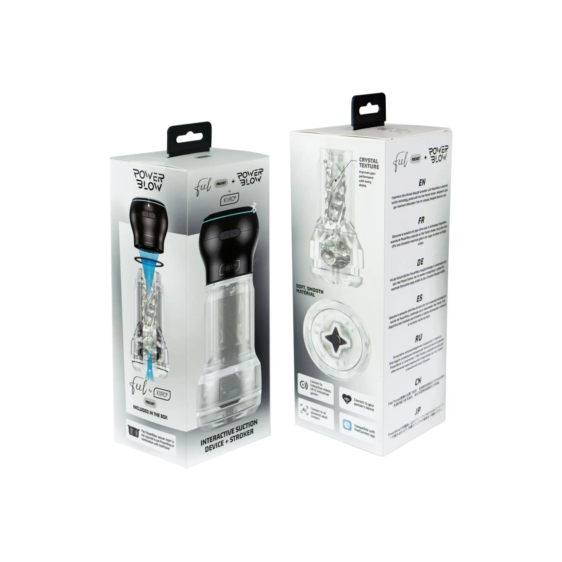 Kiiroo Feel Pocket Crystal + PowerBlow, прозорий — фото 8