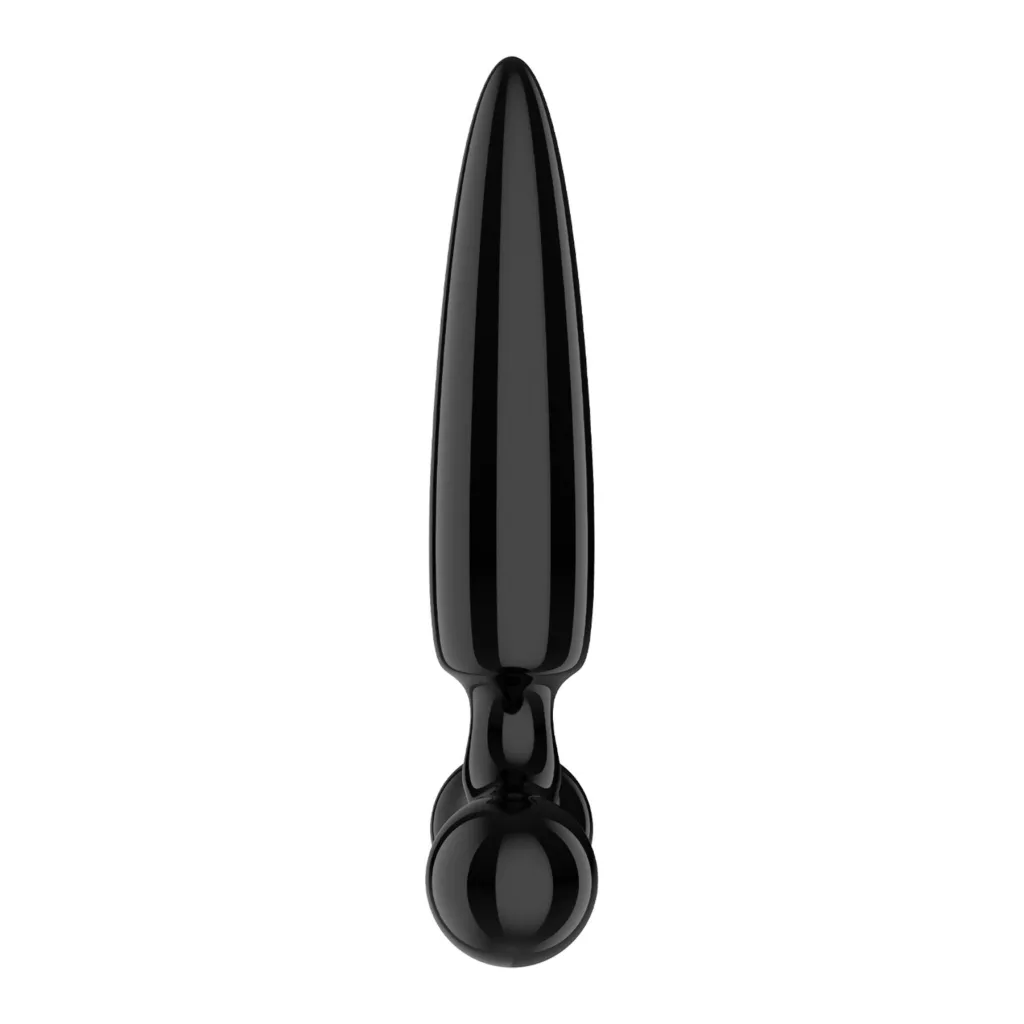 Satisfyer Triple Crystal 1 — скляний стимулятор, чорний — фото 5