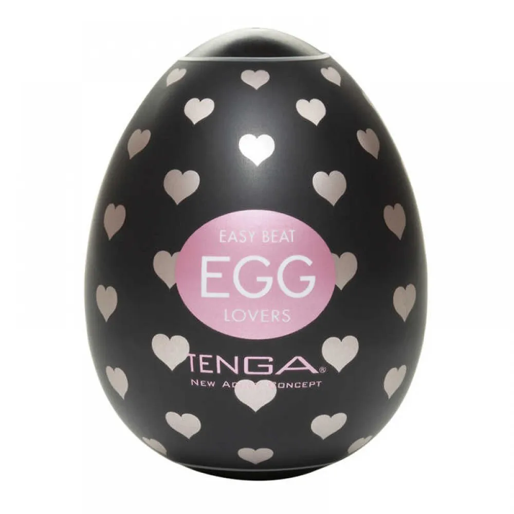 Мастурбатор-яйце Tenga Egg Lovers у білій шкаралупі з сердечками
