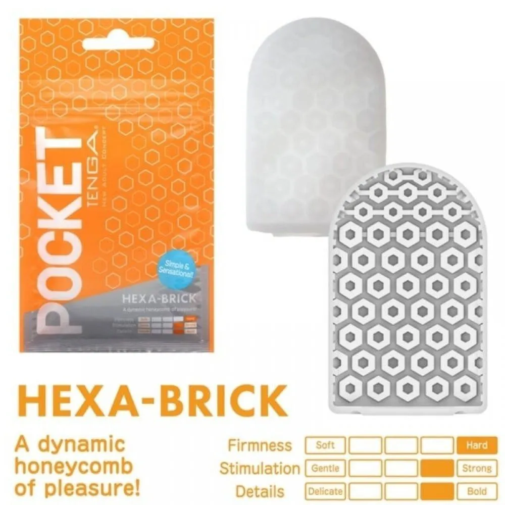 Кишеньковий мастурбатор Tenga Pocket Hexa-Brick в упаковці