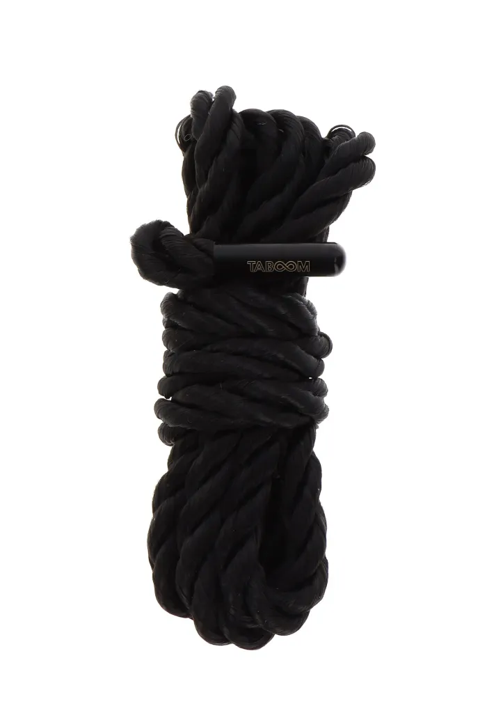 Згорнута чорна мотузка Taboom Bondage Rope