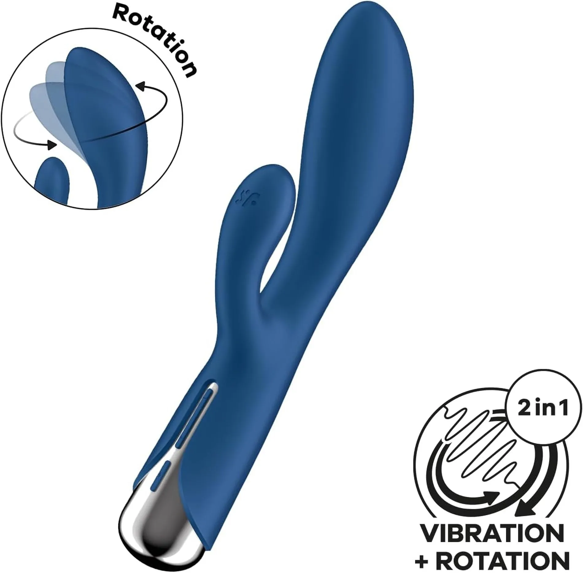 Satisfyer Spinning Rabbit 1, синій