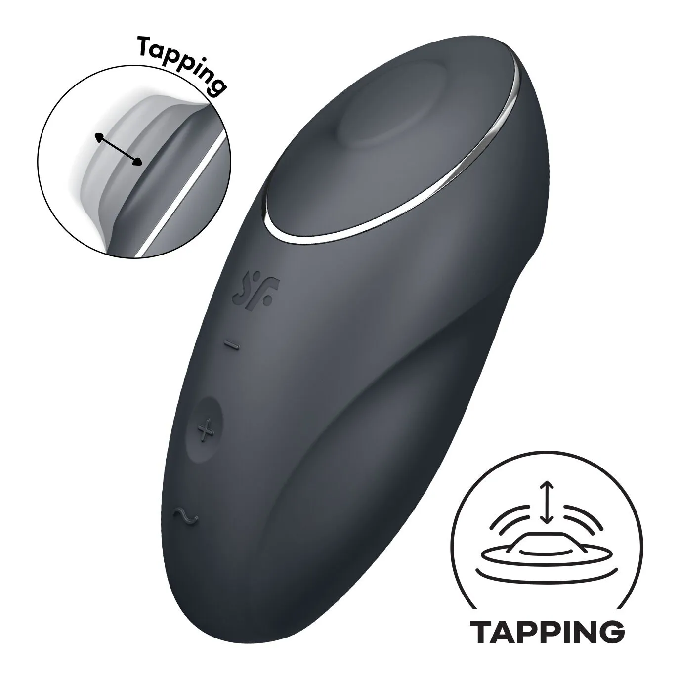 Satisfyer Tap & Climax 1, чорний