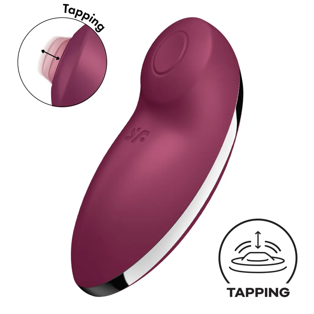 Satisfyer Tap & Climax 2, бордовий